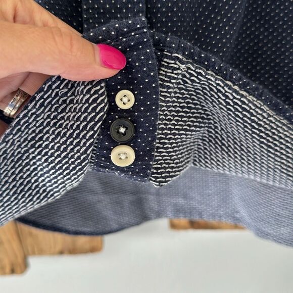 Taylor Stitch Dark Blue Patterned Button Down Shirt - Picture 4 of 11